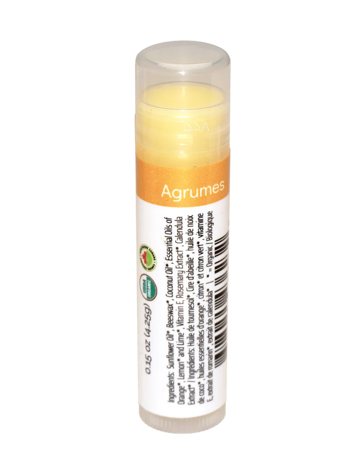 Organic Beeswax Lip Balm - Citrus