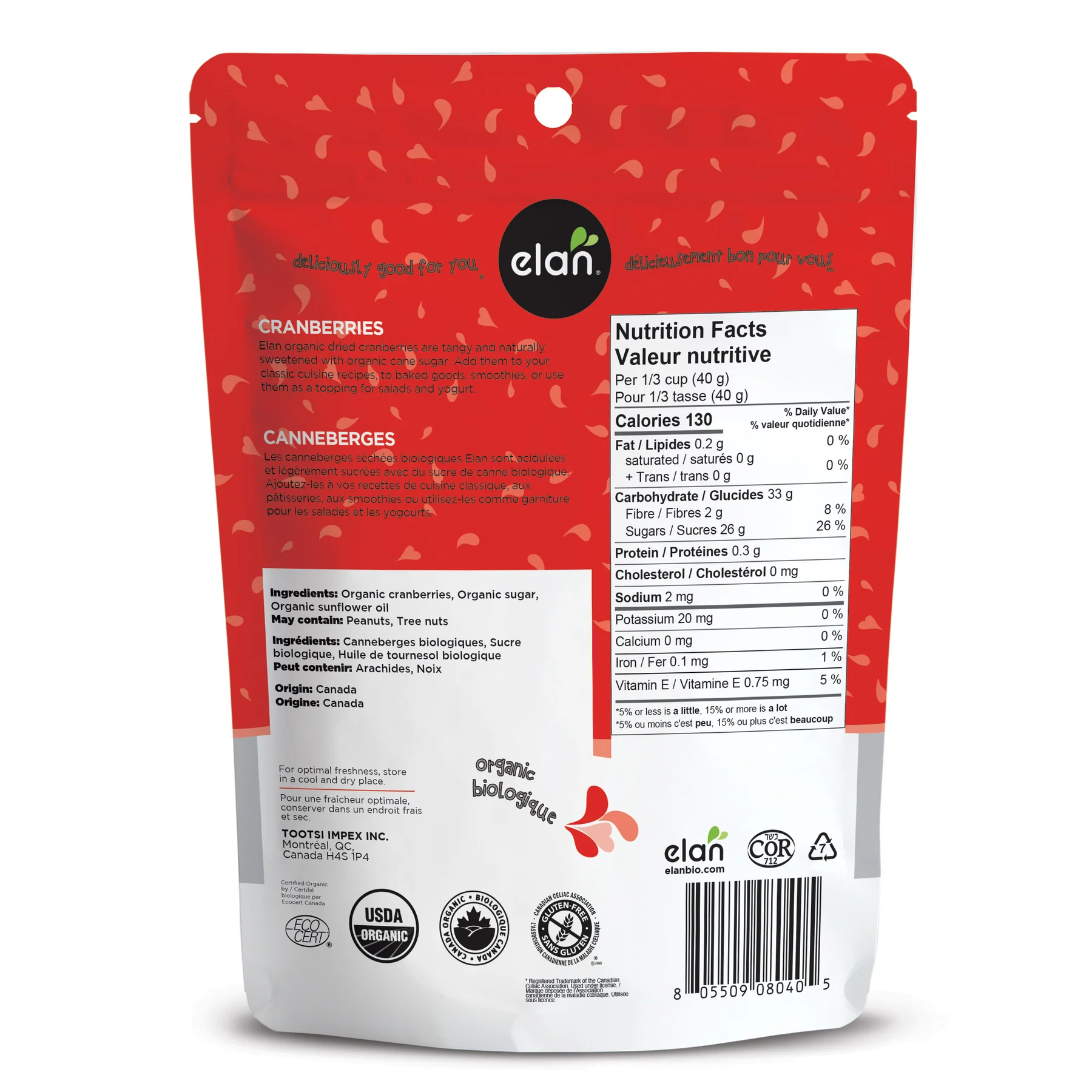 Organic Dried Cranberries