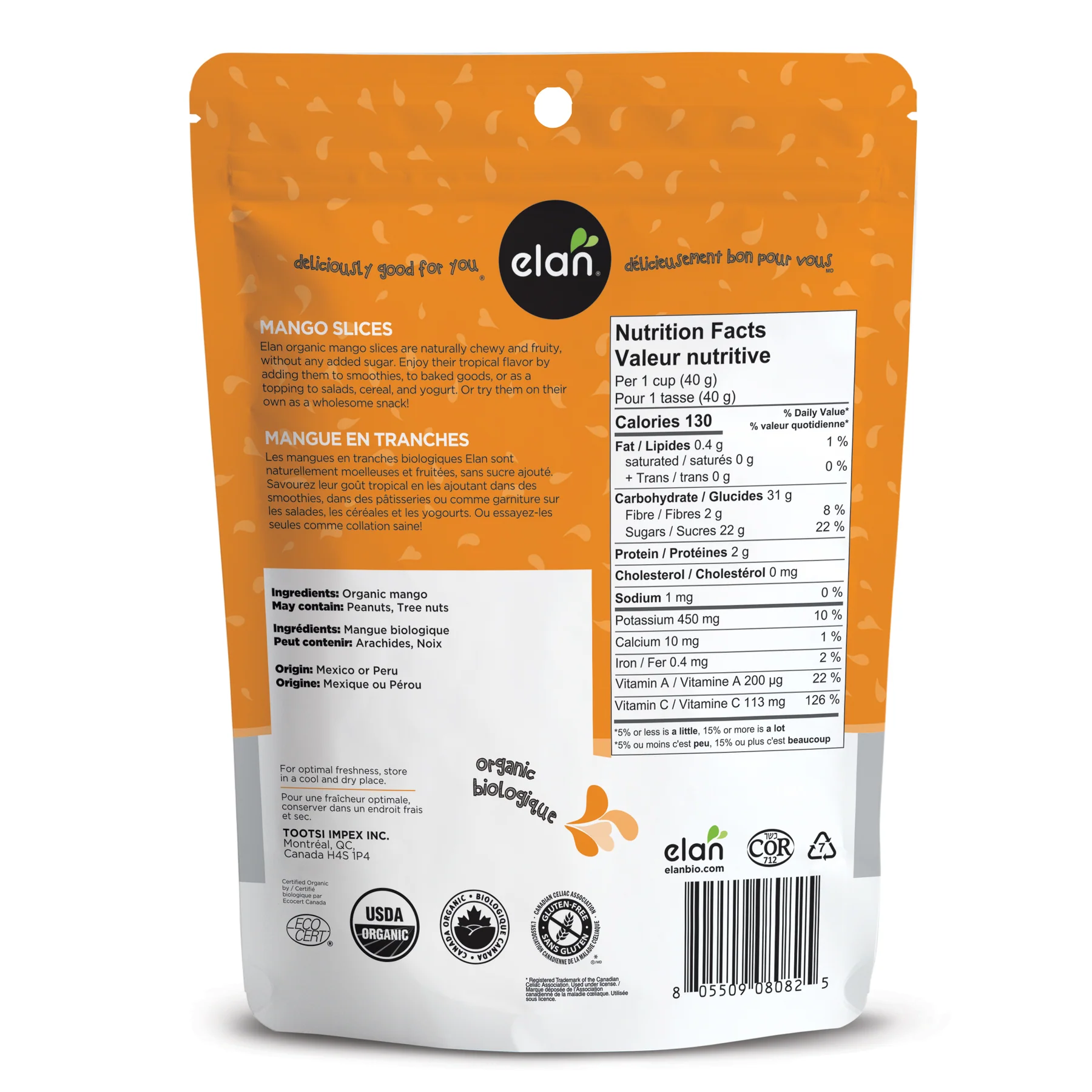 Organic Mango Slices